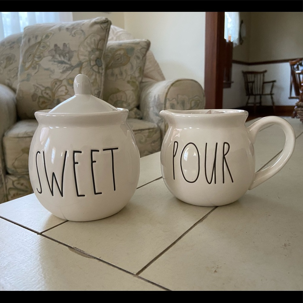RAE DUNN sweet sugar bowl and pour creamer